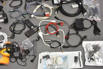 various-Huge lot of cables, earphones, psus